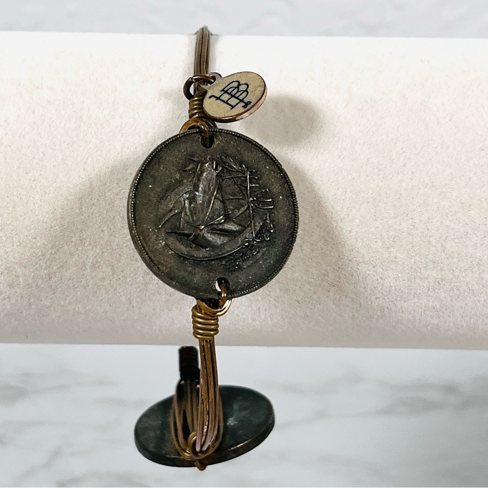 Vintage Nautical Coin Bracelet - Picture 2 of 6
